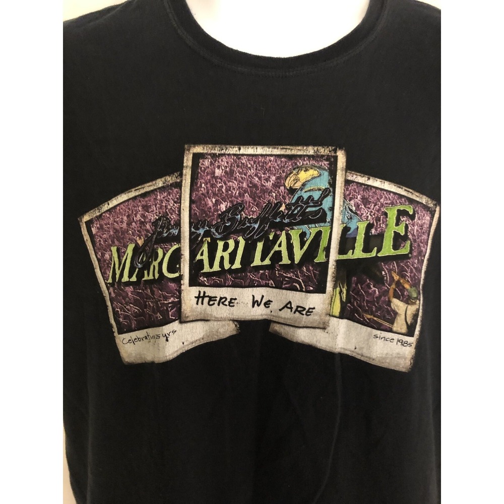 Margaritaville Graphic T-Shirt Mens Large Black Excellent 25 Years of Summer Tee